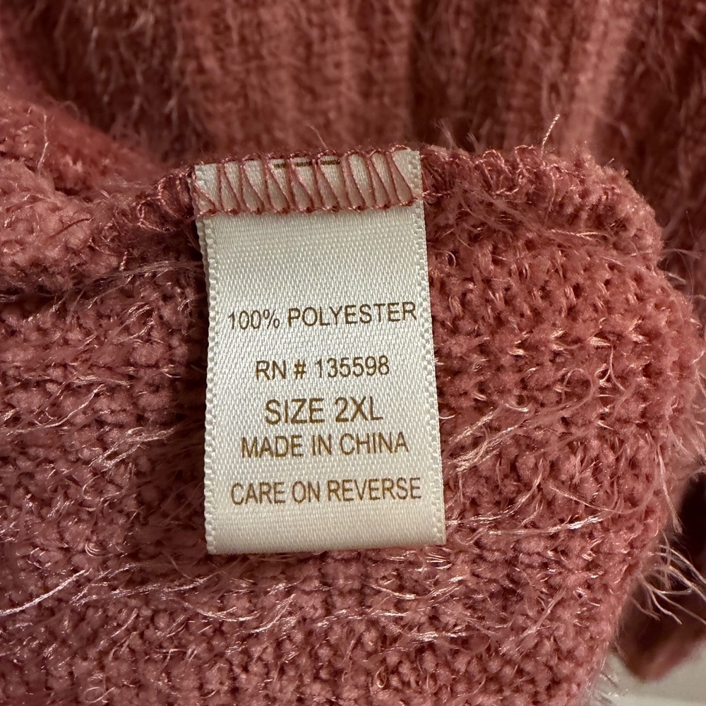Fair Haven Half Zip Fuzzy Sweater Sz 2Xl, NWT - Picture 3 of 11